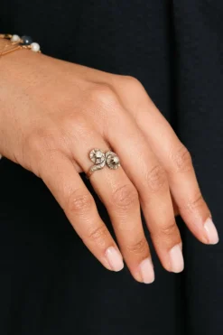 Bague Toi et Moi en or blanc et diamants