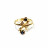 Bague toi et moi en Or, Diamants et Saphirs