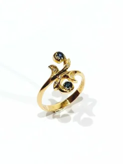Bague toi et moi en Or, Diamants et Saphirs
