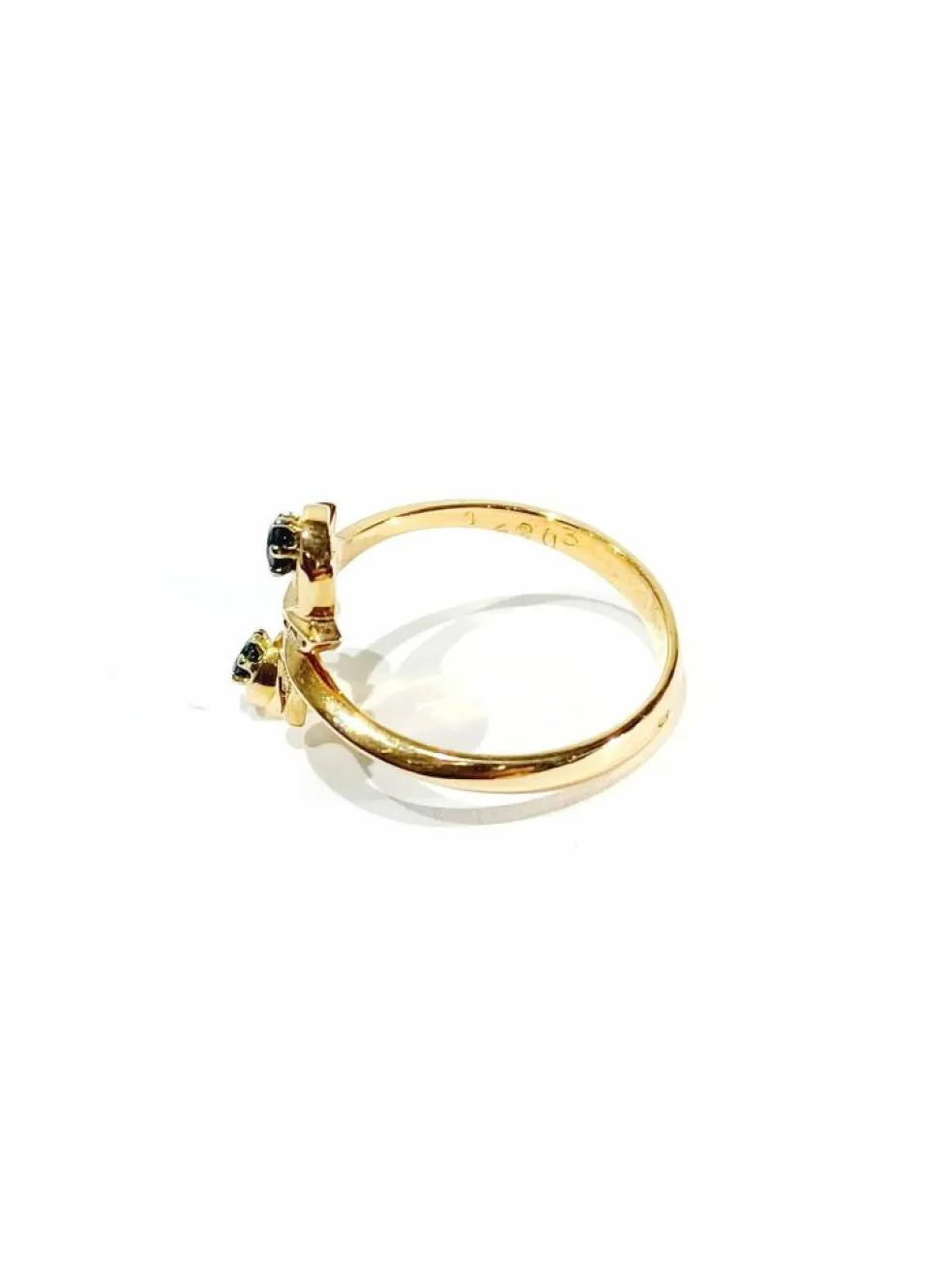 Bague toi et moi en Or, Diamants et Saphirs