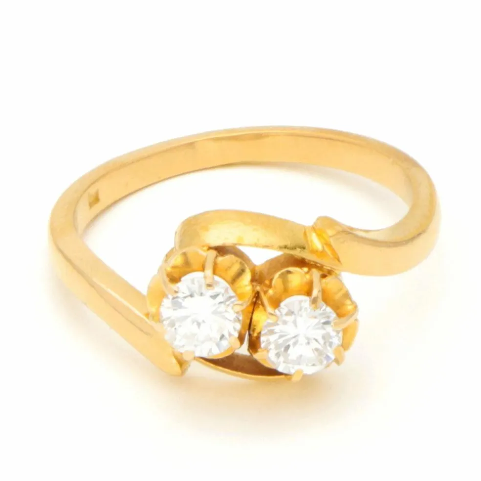 Bague Toi Et Moi en or jaune 18 carats et diamants