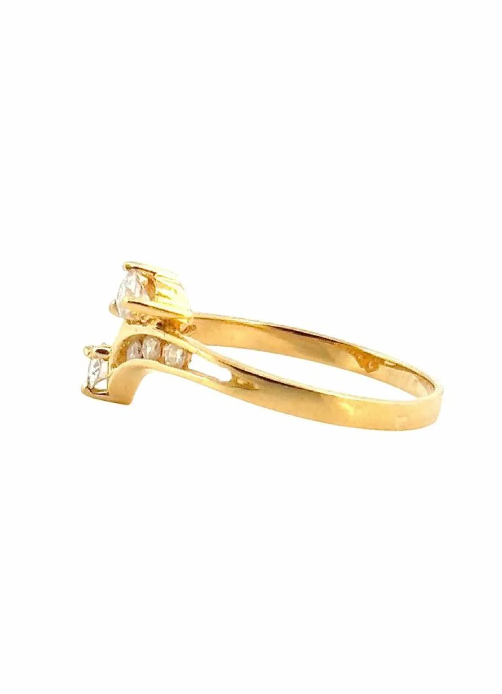 Bague toi et moi en or jaune et diamants