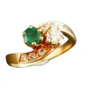 Bague Toi Et Moi émeraude Et Diamants
