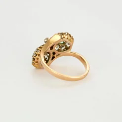 Bague Toi et Moi émeraudes diamants