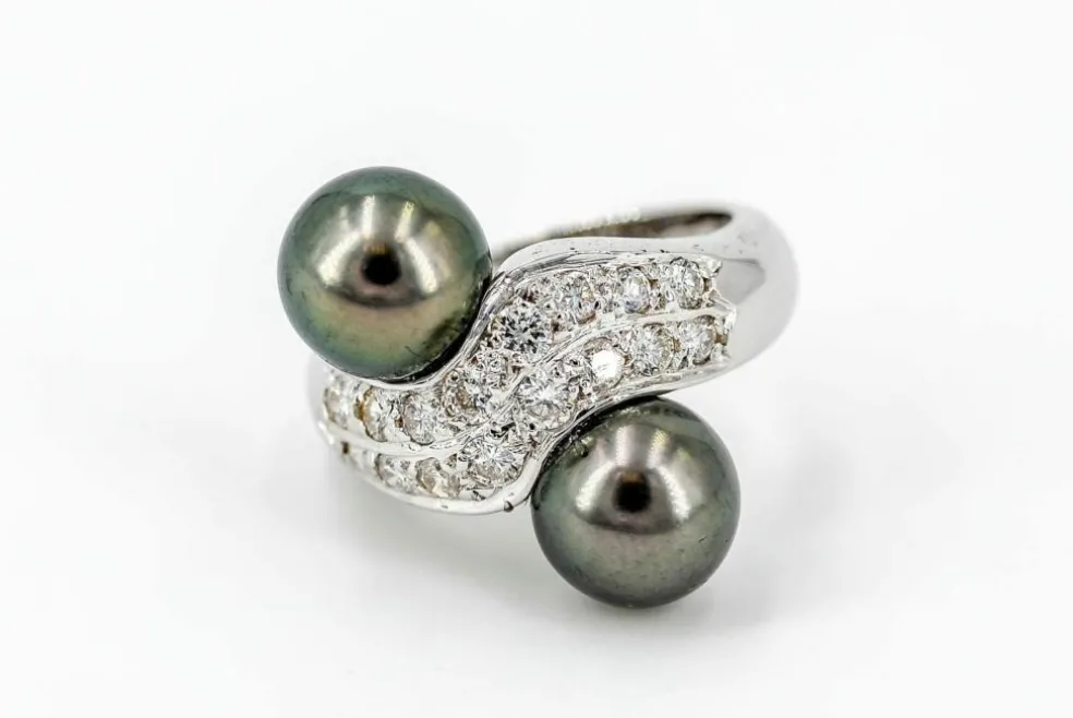 Bague Toi et Moi Or blanc Diamant