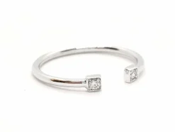 Bague Toi et Moi Or blanc Diamant