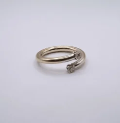 Bague Toi et Moi or blanc diamants
