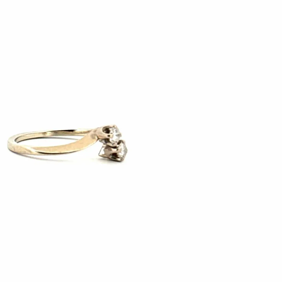 Bague Toi et Moi or blanc diamants