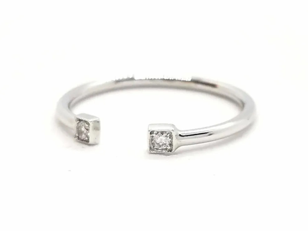 Bague Toi et Moi Or blanc Diamant