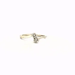 Bague Toi et Moi or blanc diamants