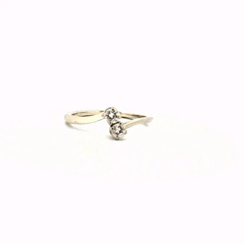 Bague Toi et Moi or blanc diamants
