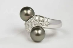 Bague Toi et Moi Or blanc Diamant