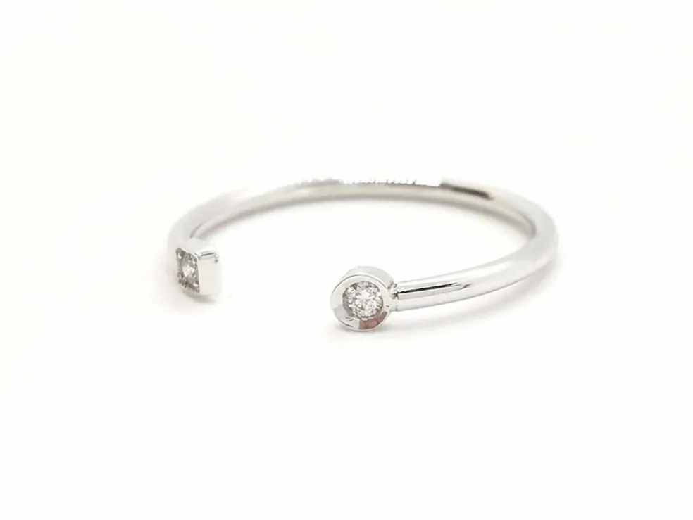 Bague Toi et Moi Or blanc Diamant