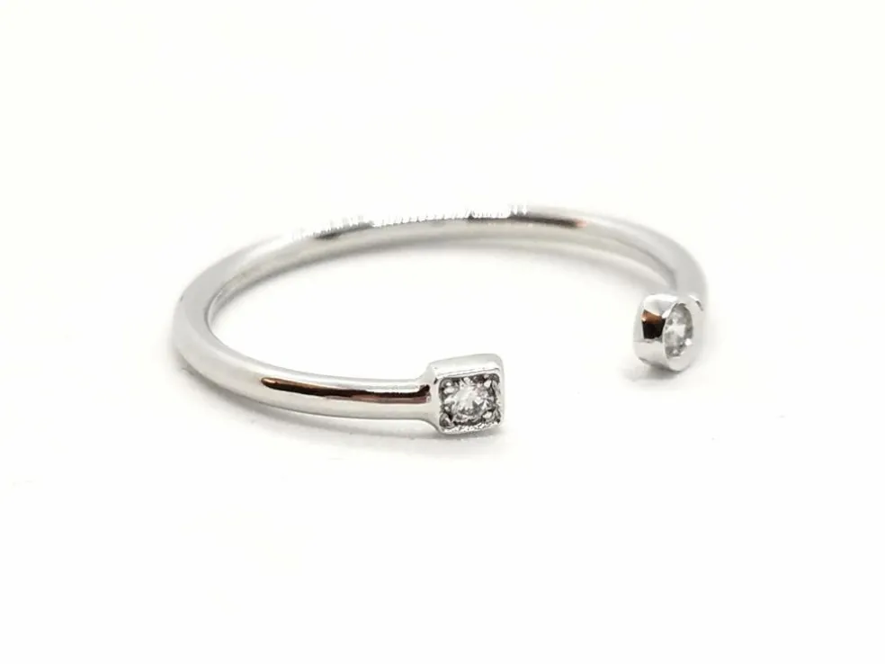 Bague Toi et Moi Or blanc Diamant