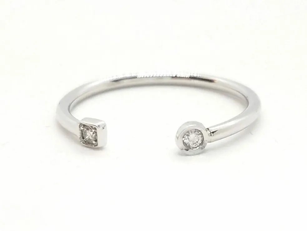 Bague Toi et Moi Or blanc Diamant