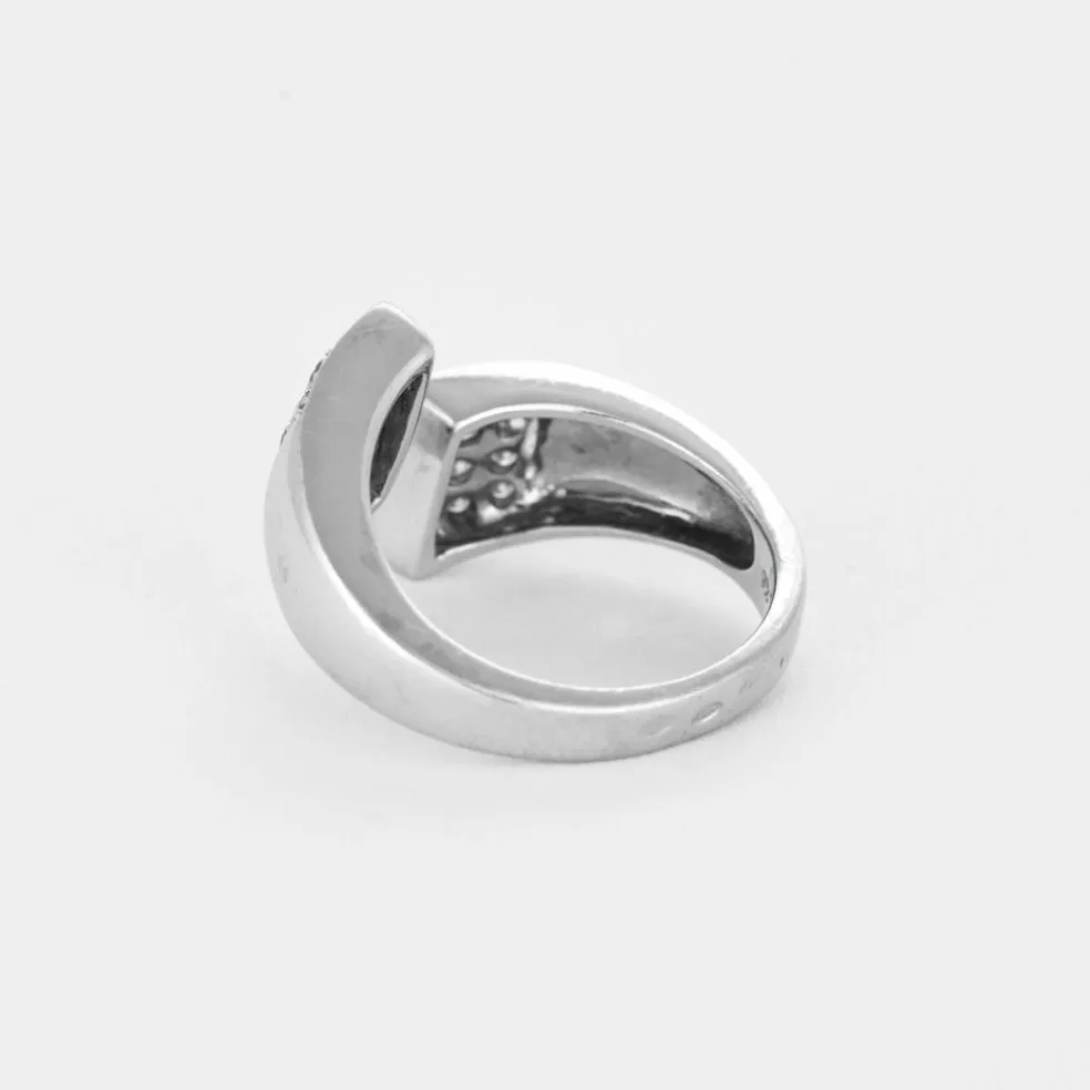 Bague toi et moi or gris et diamants