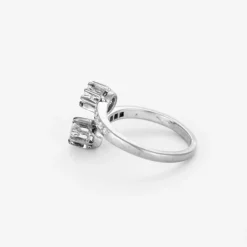 Bague toi et moi or gris et diamants
