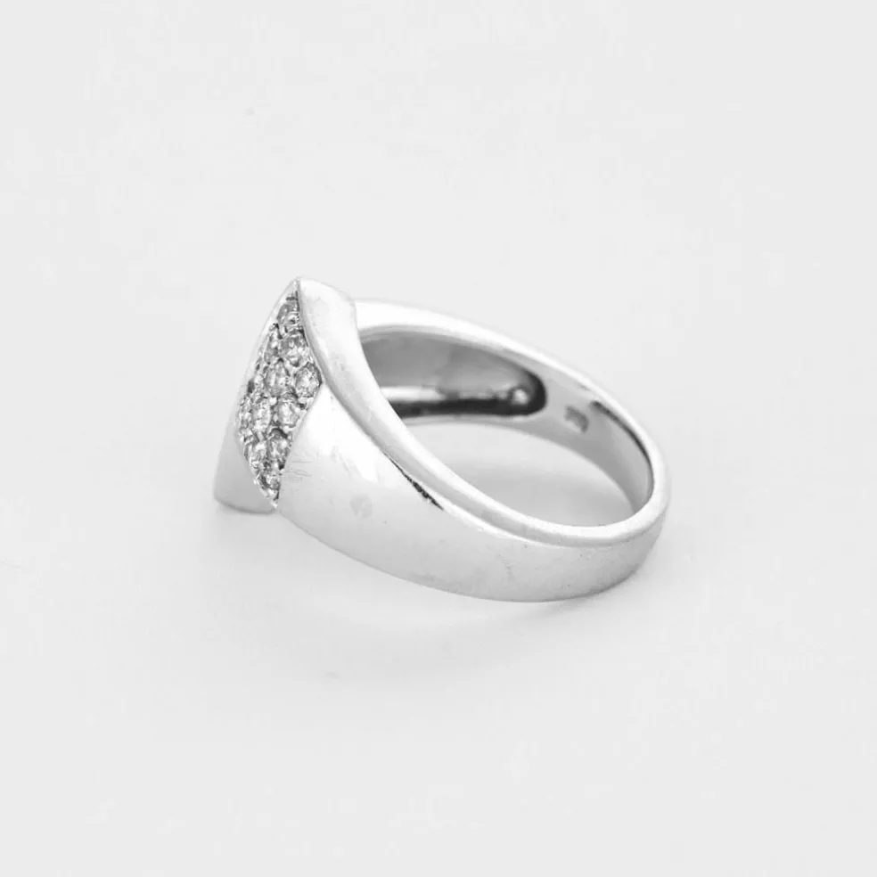 Bague toi et moi or gris et diamants