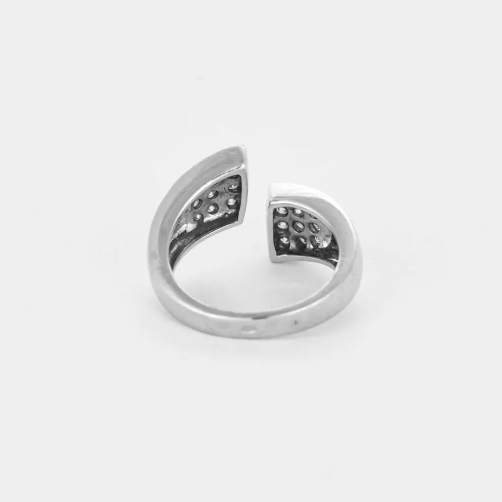 Bague toi et moi or gris et diamants