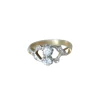 Bague "Toi et Moi" Or jaune Platine Diamants