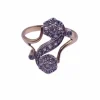 Bague Toi et Moi or jaune or blanc diamants