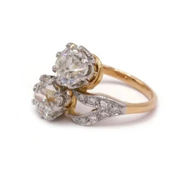 Bague Toi et Moi or jaune et diamants