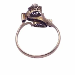 Bague Toi et Moi or jaune or blanc diamants