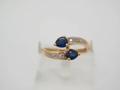 Bague toi et moi or jaune Saphirs