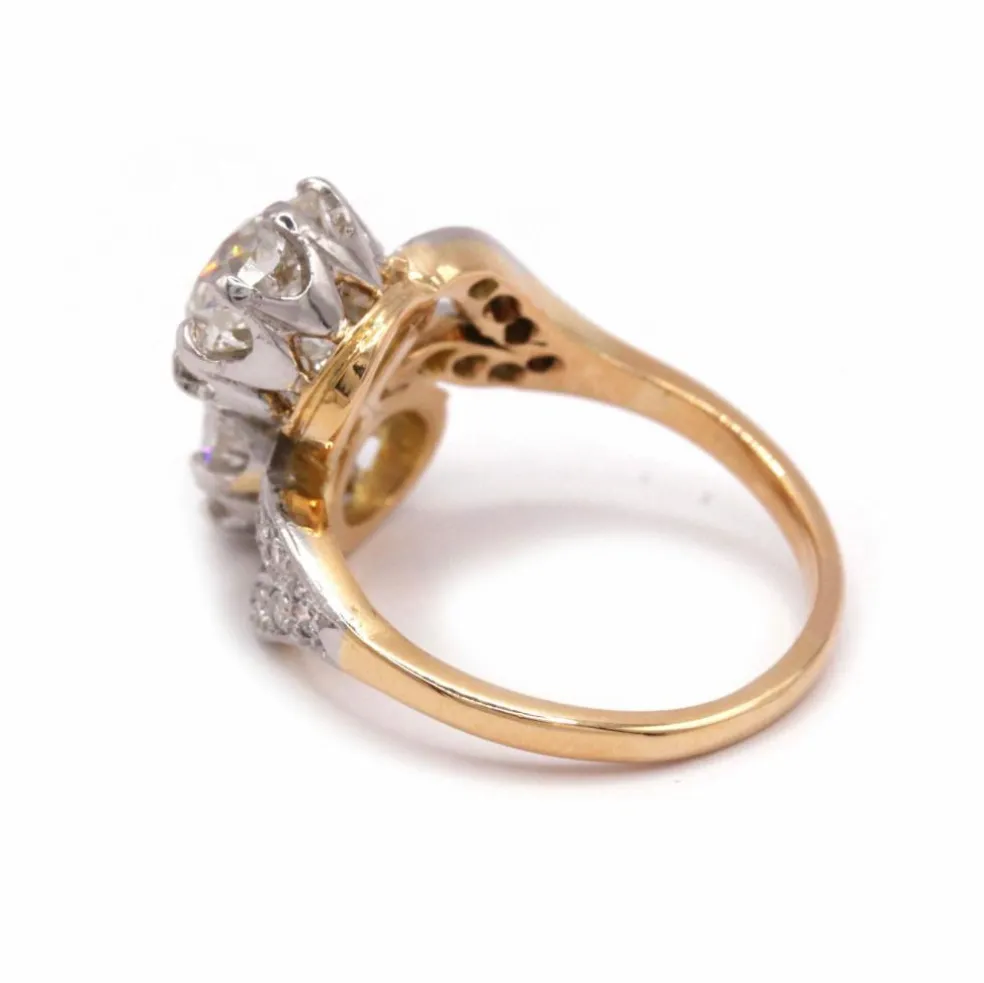 Bague Toi et Moi or jaune et diamants
