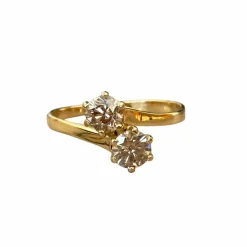 Bague toi et moi or jaune diamants