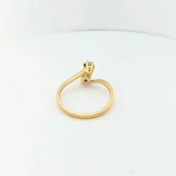 Bague Toi et Moi or jaune diamant et rubis