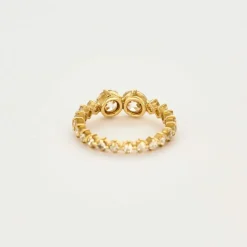 Bague toi et moi, or jaune et diamants