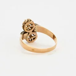 Bague Toi et Moi or rose, perles et diamants