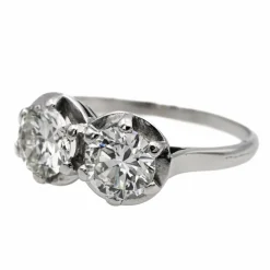 Bague Toi et Moi Platine Diamant