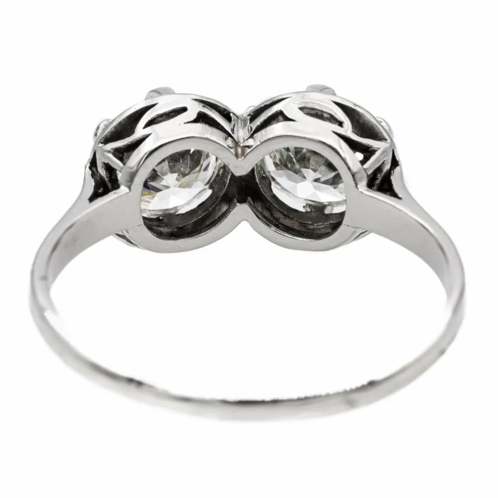 Bague Toi et Moi Platine Diamant