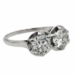 Bague Toi et Moi Platine Diamant
