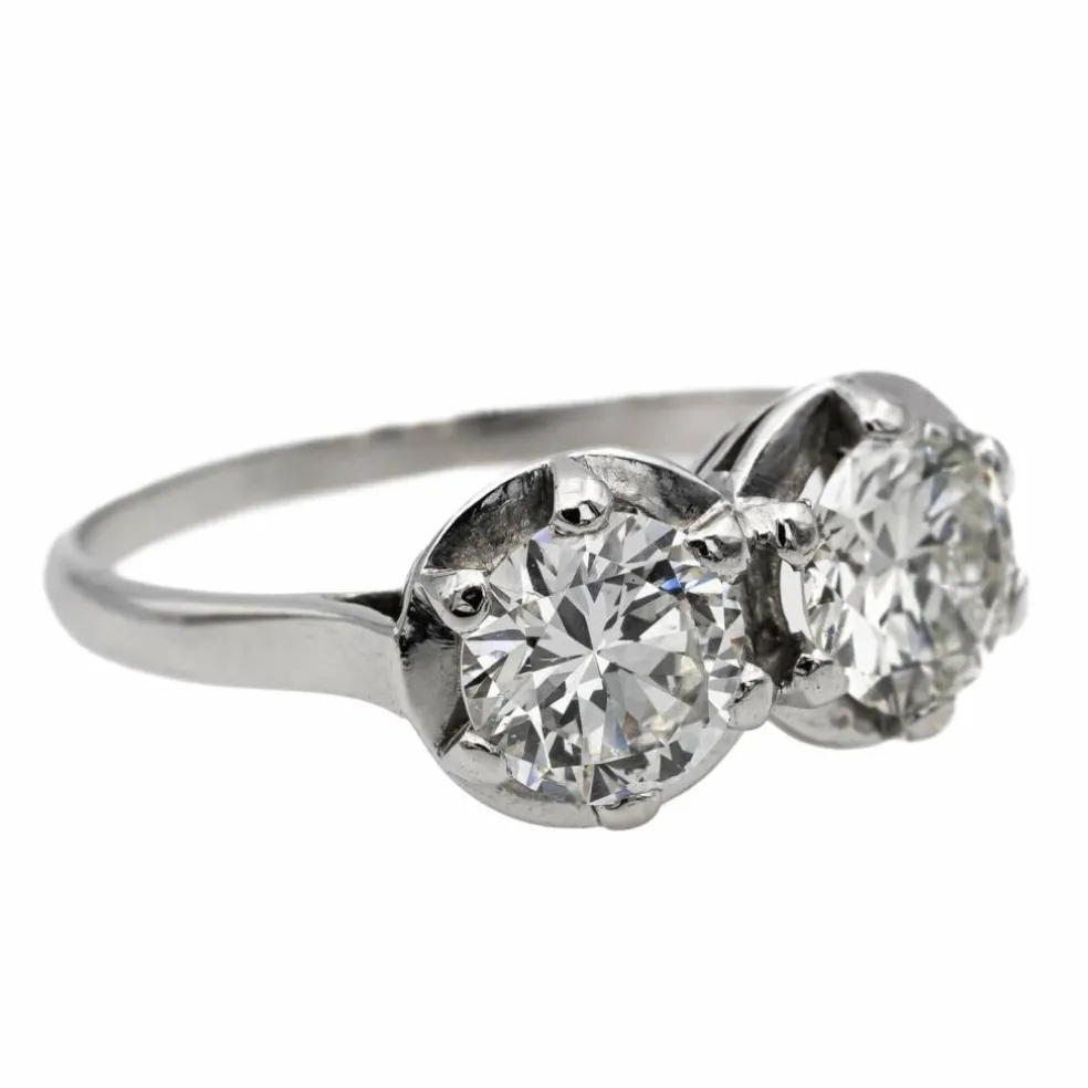 Bague Toi et Moi Platine Diamant