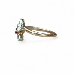 Bague Toi et Moi rubis diamants