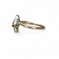 Bague Toi et Moi rubis diamants
