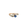 Bague Toi et Moi, saphir, diamants