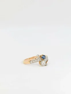 Bague Toi et Moi Saphir et Diamants