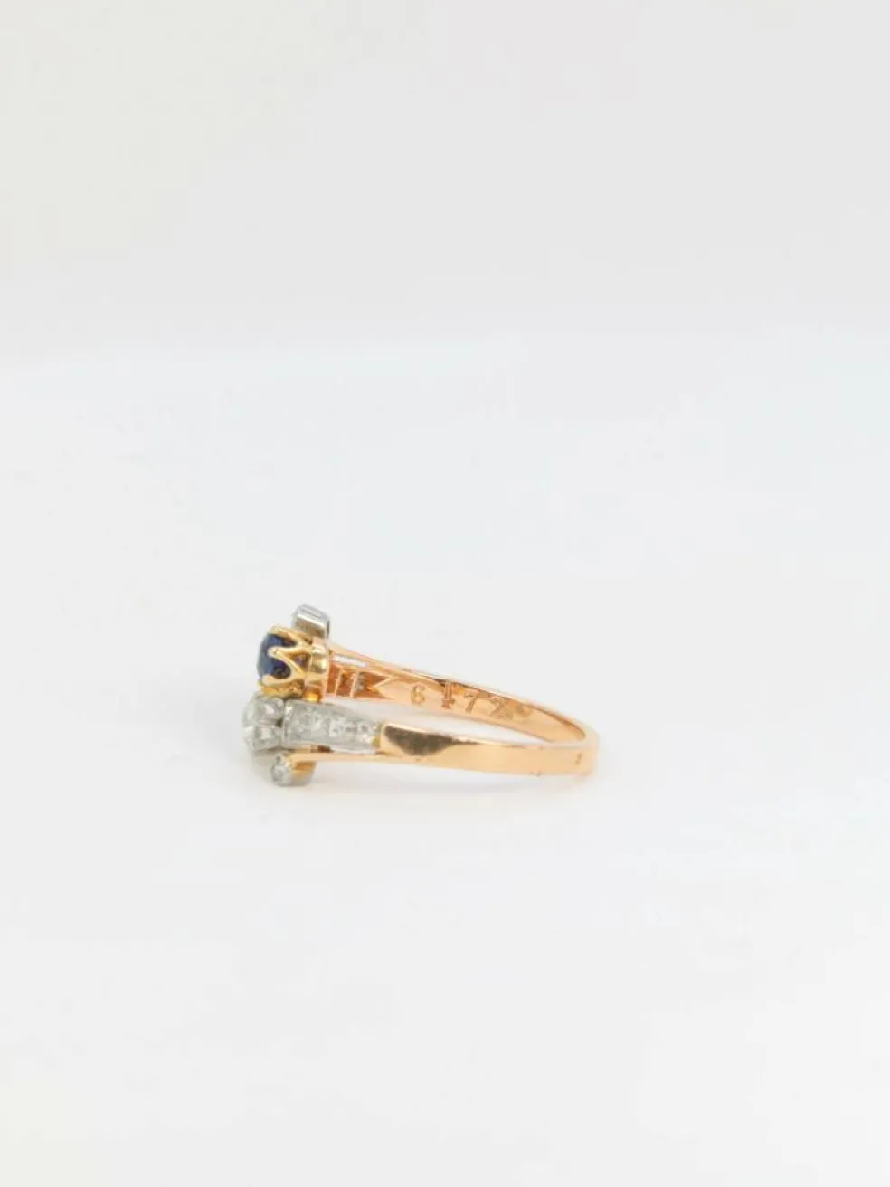 Bague Toi et Moi Saphir et Diamants