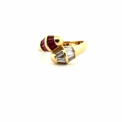 Bague Toi et Moi Serpents Diamants & Topazes