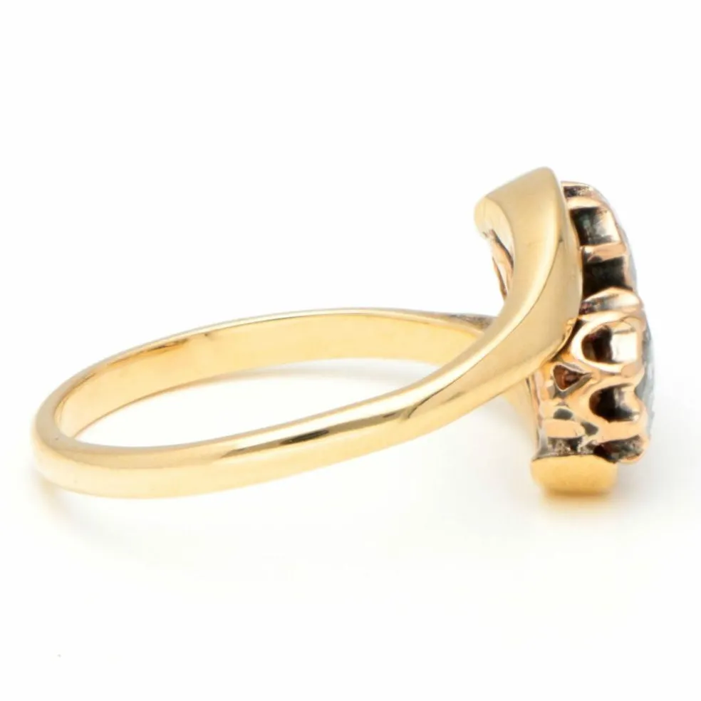 Bague "Toi &Moi" Or jaune Diamants