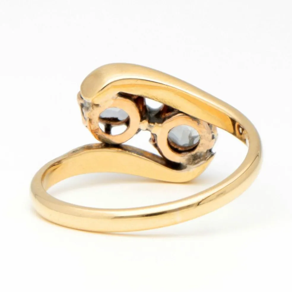 Bague "Toi &Moi" Or jaune Diamants
