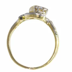 Bague toi-et-moi diamant et perle