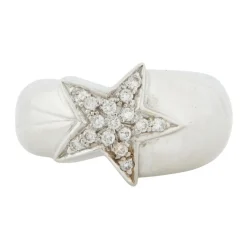 Bague étoile Or blanc Diamants