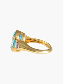 Bague Topaze Améthystes