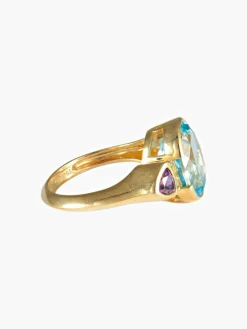 Bague Topaze Améthystes