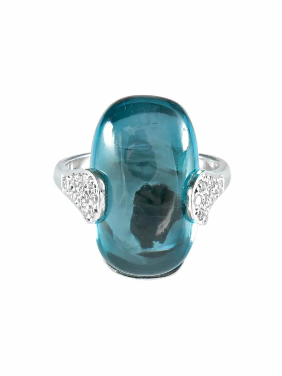 Bague Topaze bleue Diamants